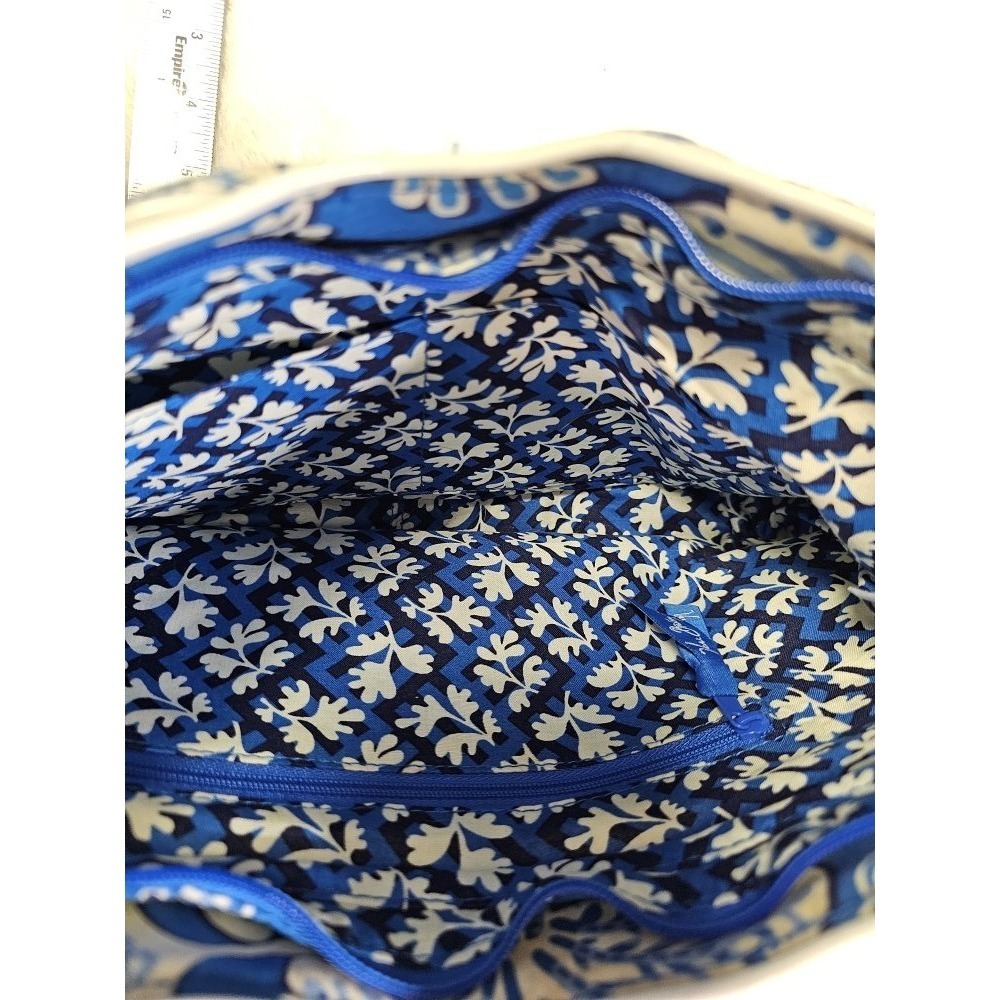 Vera Bradley Blue Lagoon Hobo Shoulder Bag Leather Trim Retired Pattern - Picture 6 of 8